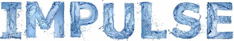 Buchstaben aus Wasser formen das Wort: Impulse