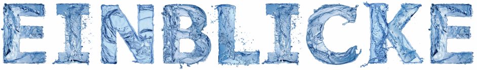 Buchstaben aus Wasser formen das Wort: Einblicke